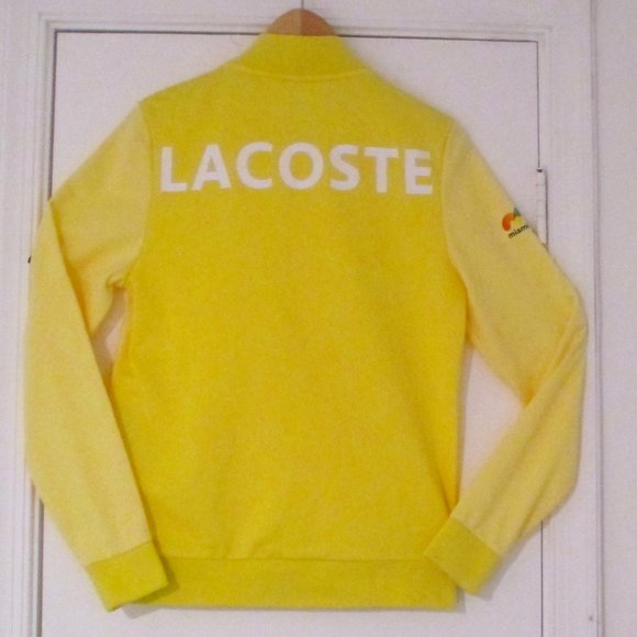 Tenniscore: LACOSTE SPORT: Miami Open, Warm-Up, Full Zip, Yellow, Unisex, XS - Picture 3 of 6